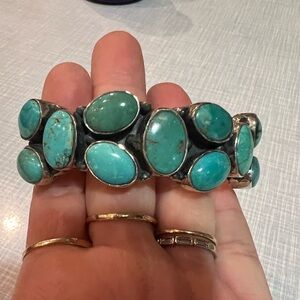 925 and turquoise cuff